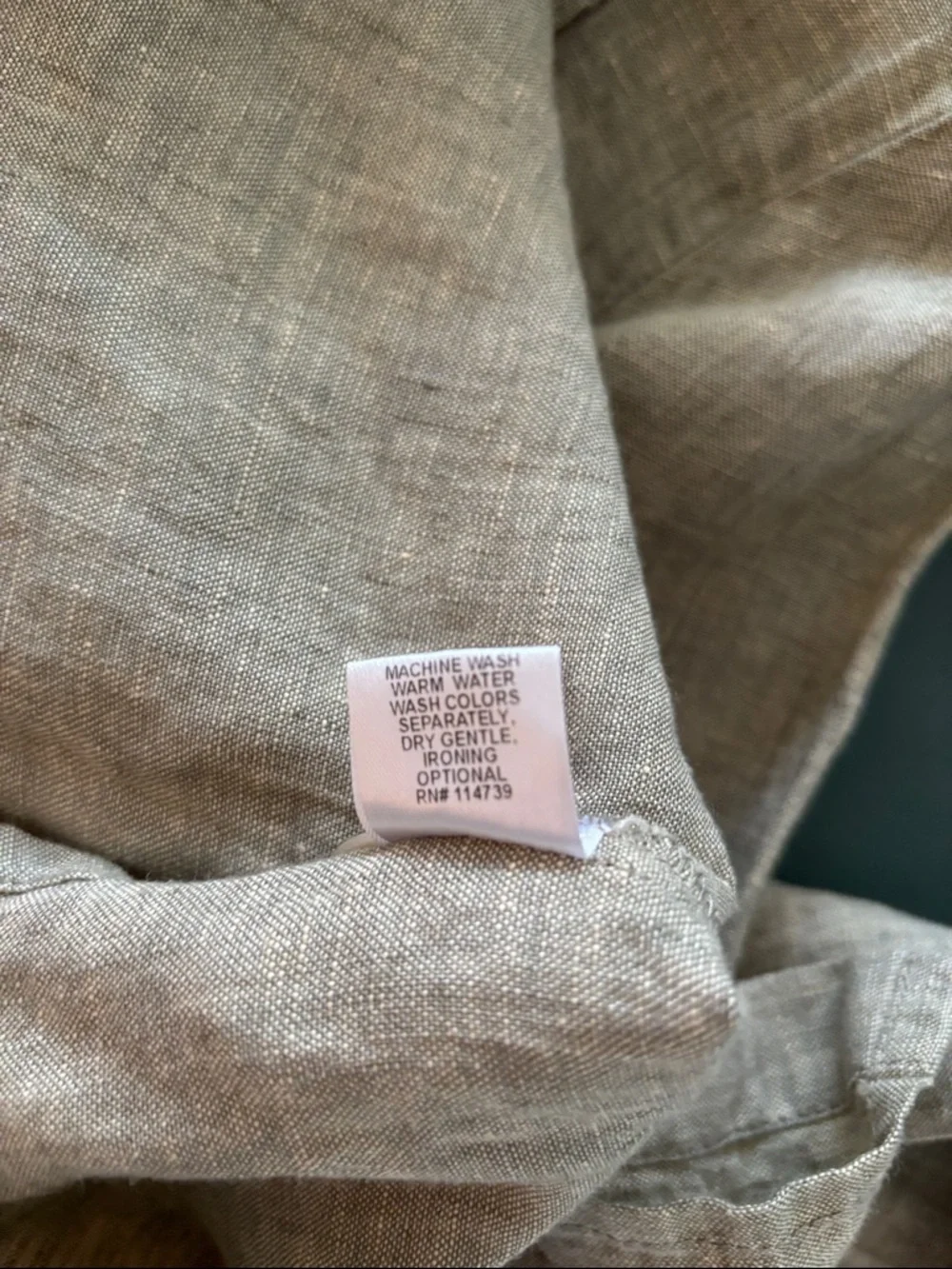 Flax NWOT Button-Down Linen Shirt - Picture 5 of 7